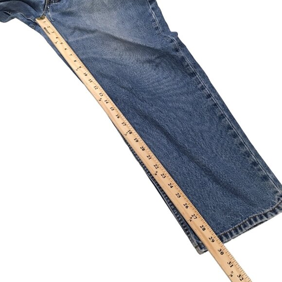 Levis 550 Mens DistressedRipped Jeans Straight Blue Denim 36 X 30 Medium Wash - Picture 10 of 16